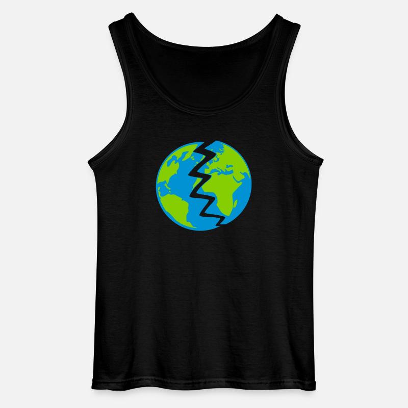 Zerstörte Erde Design - Gildan Männer Tank Top - Schwarz