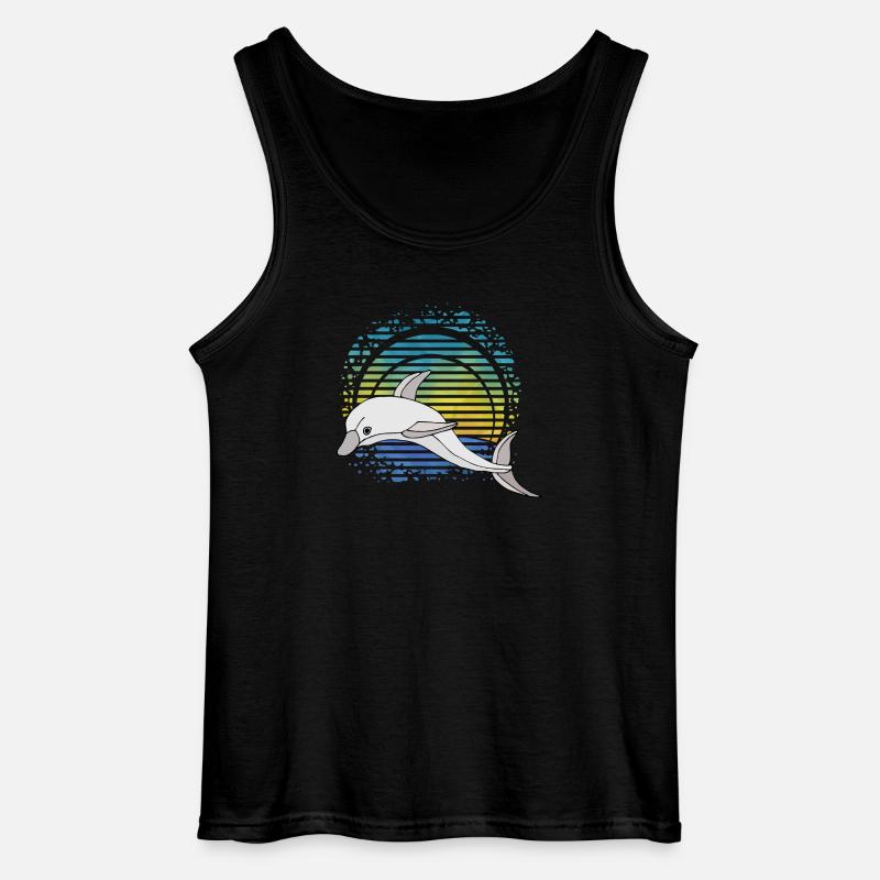 Delfin - Gildan Männer Tank Top - Schwarz