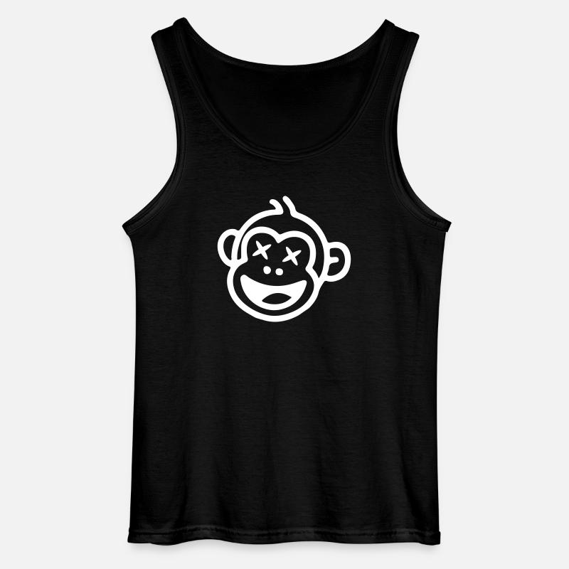 Affe Witzig - Gildan Männer Tank Top - Schwarz