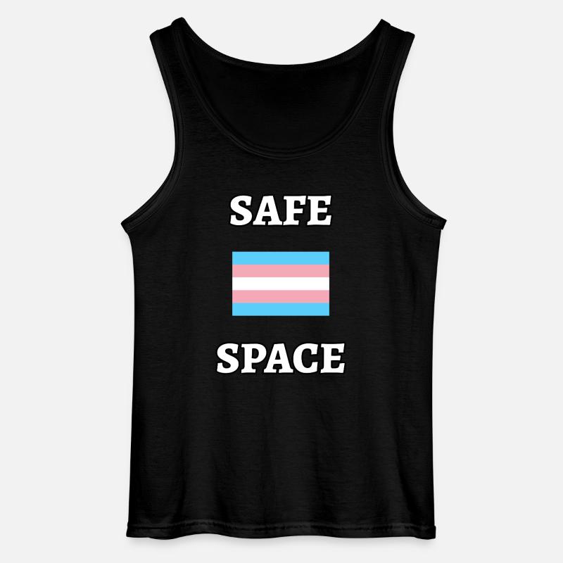 SAFE SPACE TRANS FLAGGE - Gildan Männer Tank Top - Schwarz