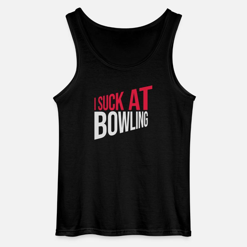 I suck at bowling - Gildan Männer Tank Top - Schwarz