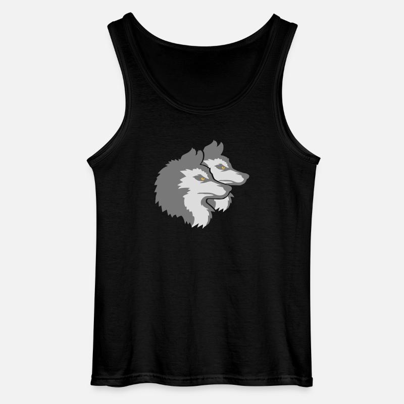 Team Logo Wolf Pack - Gildan Men’s Tank Top - black