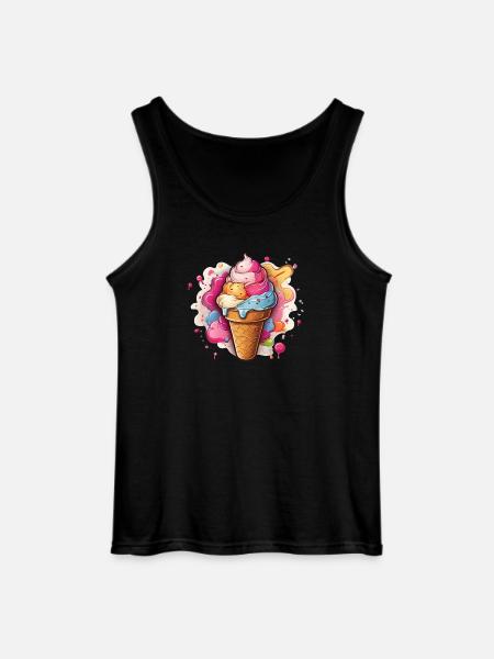 Leckeres buntes Softeis - Gildan Männer Tank Top - Schwarz