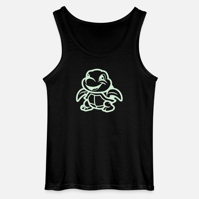 Turtle Comic - Gildan Men’s Tank Top - black