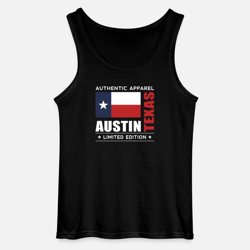 Austin - Gildan Männer Tank Top - Schwarz