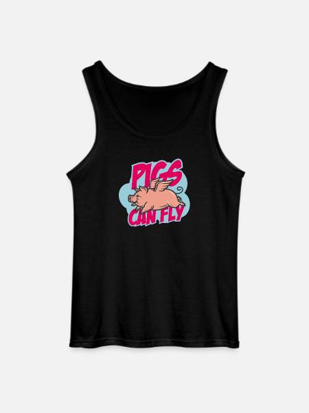 Pigs can fly - Gildan Men’s Tank Top - black