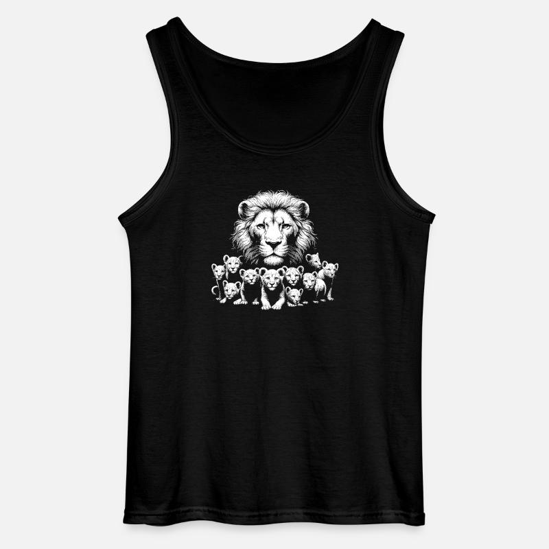 Löwe - Gildan Männer Tank Top - Schwarz