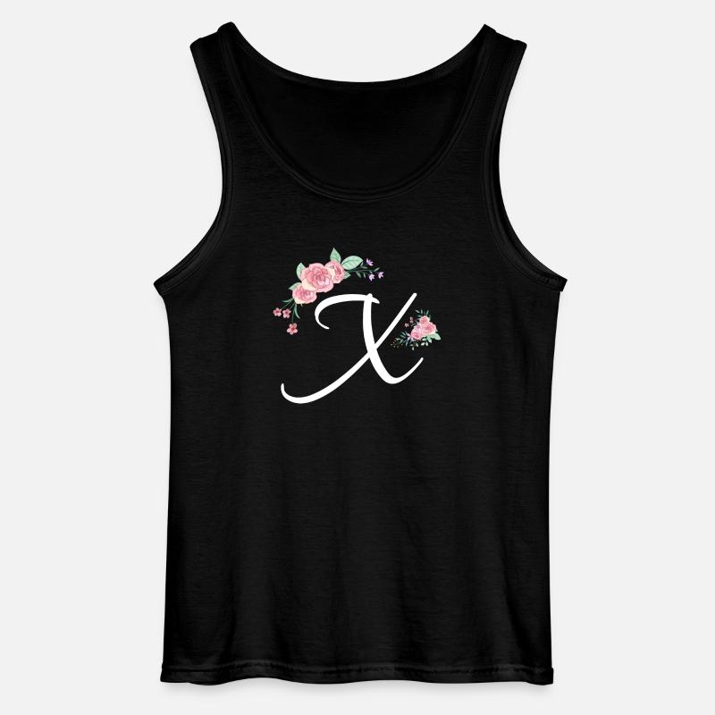 Buchstabe x Blumen - Gildan Männer Tank Top - Schwarz