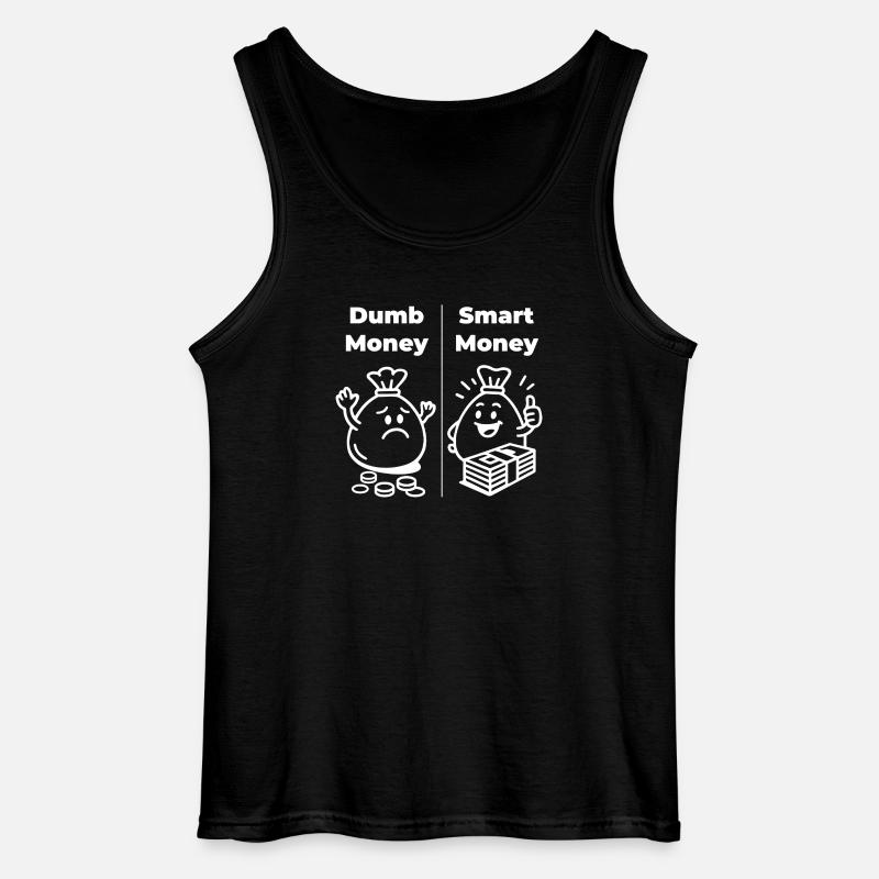 Dumme penge - Smarte penge - Gildan tanktop til mænd - sort
