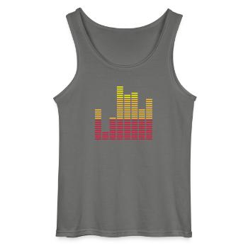 Equalizer - Gildan Männer Tank Top - Anthrazit - Vorne - AI Model Male 185 dark (185cm)