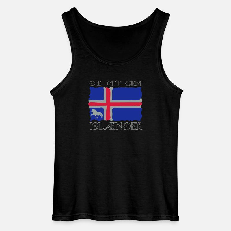 Die mit dem Isländer - Gildan Männer Tank Top - Schwarz
