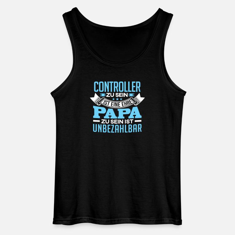 CONTROLLER und Papa - Gildan Männer Tank Top - Schwarz