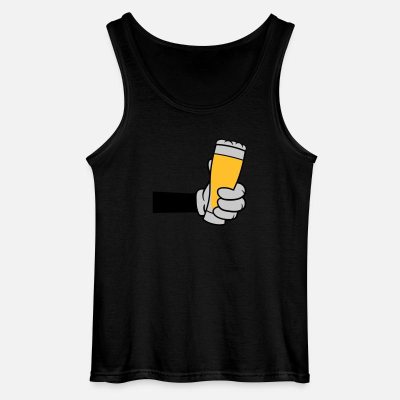 Bierglas anstoßen Comic Hand - Gildan Männer Tank Top - Schwarz