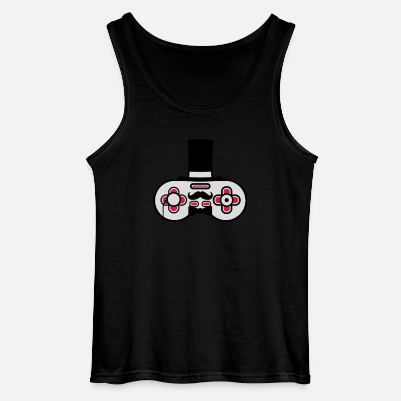 Gentlemen alter Controller Retro - Gildan Männer Tank Top - Schwarz