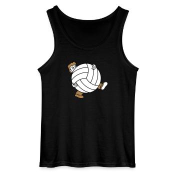 énorme volley-ball sport club ball ball wear s - Débardeur Gildan Homme - noir - Devant - AI Model Male 185 dark (185cm)