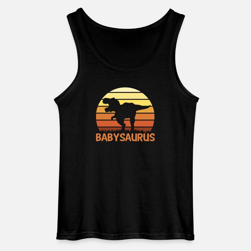 Babysaurus Dino Dinosaurier - Gildan Männer Tank Top - Schwarz