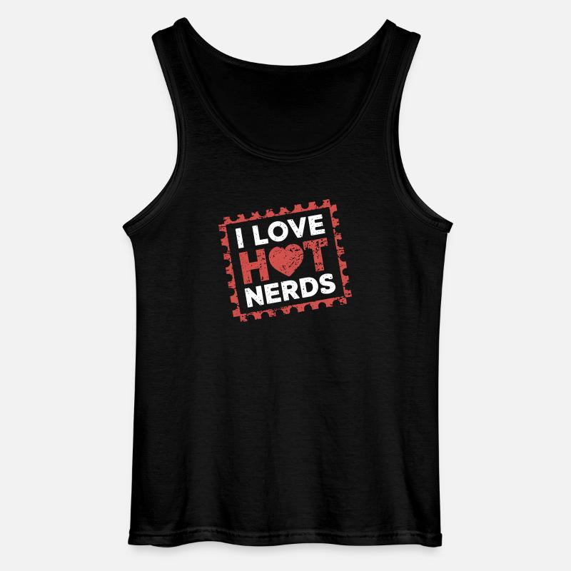 I Love Hot Nerds 21 - Gildan Männer Tank Top - Schwarz