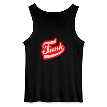 Funk - Gildan Männer Tank Top - Schwarz - Vorne - AI Model Male 185 dark (185cm)