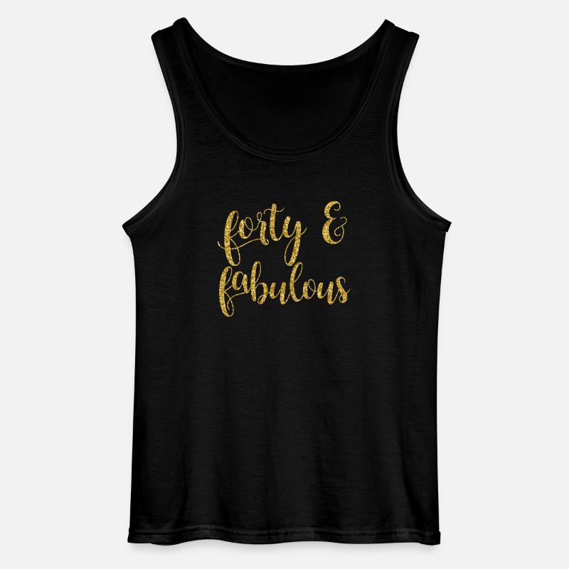 40-årsdag: Førti og Fabulous - Gildan singlet for menn - svart
