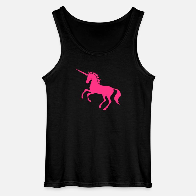 Pink Einhorn - Gildan Männer Tank Top - Schwarz