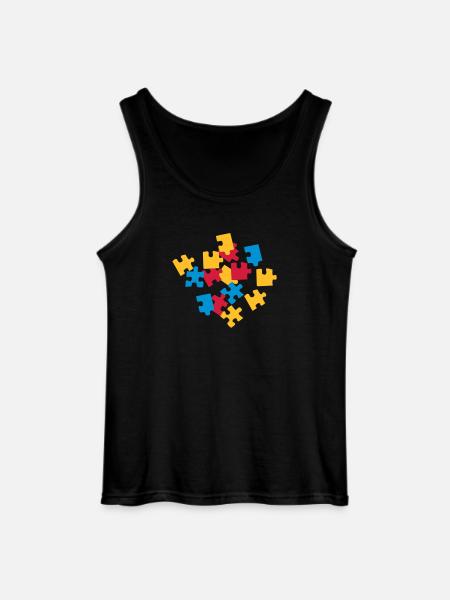 Puzzle - Gildan Männer Tank Top - Schwarz