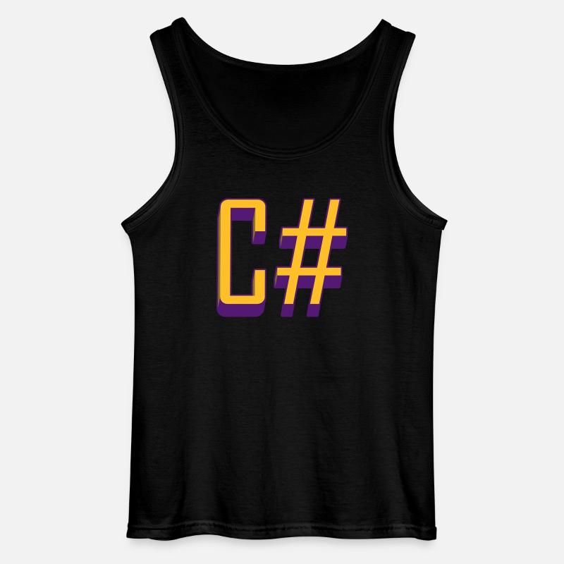 Programmiersprachen: C # / C sharp (Classic) - Gildan Männer Tank Top - Schwarz