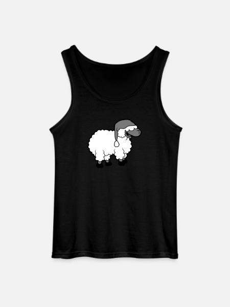 Funny Sleep Sheep - Gildan Men’s Tank Top - black