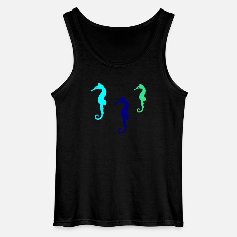 seepferdchen silhouette 02 - Gildan Männer Tank Top - Schwarz