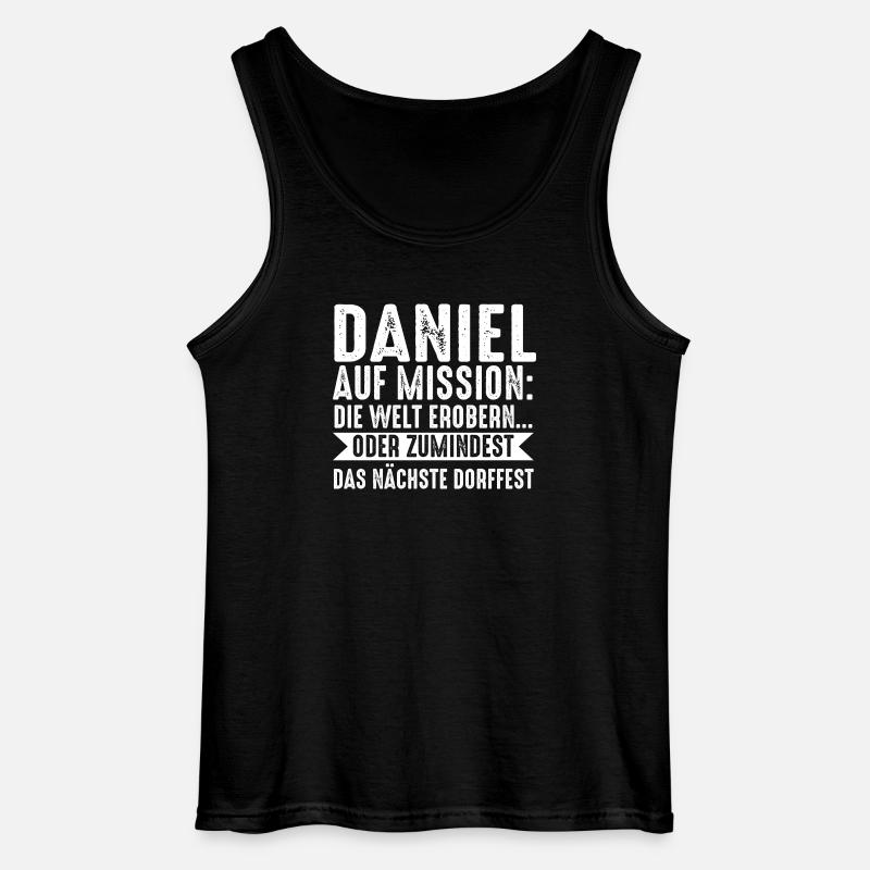 First name Daniel - Gildan Men’s Tank Top - black