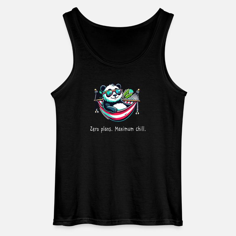 Panda Zero Plans - Gildan Männer Tank Top - Schwarz