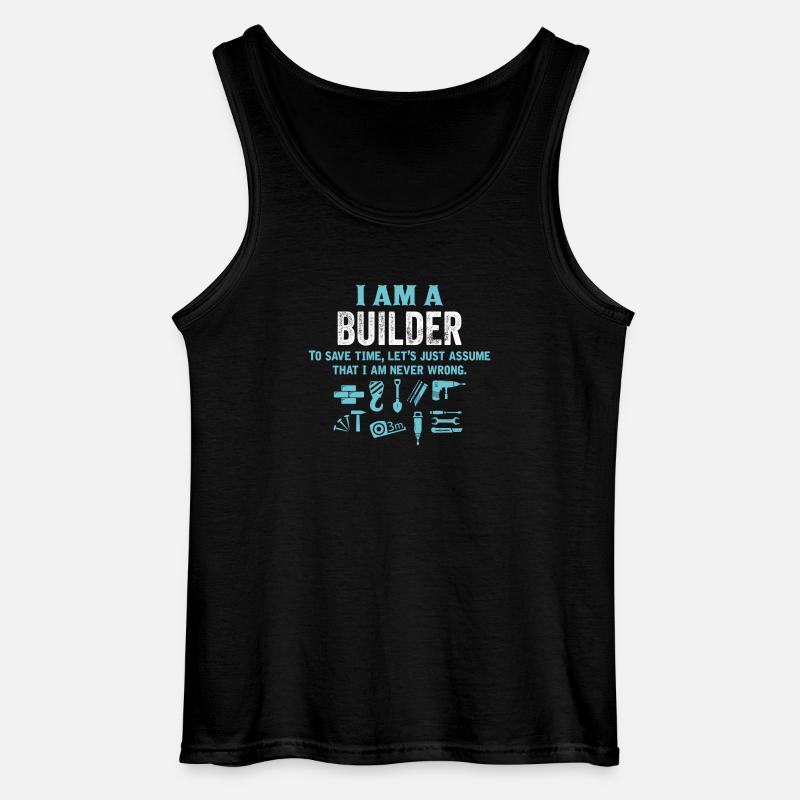 I Am A Builder... - Gildan Men’s Tank Top - black