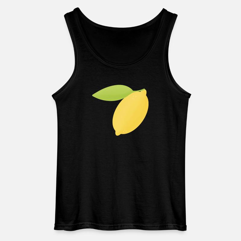 Zitrone - Gildan Männer Tank Top - Schwarz