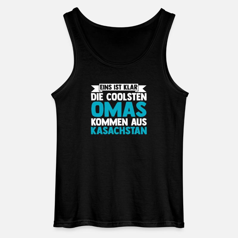 Kasachen Oma Großmutter Kasachstan - Gildan Männer Tank Top - Schwarz