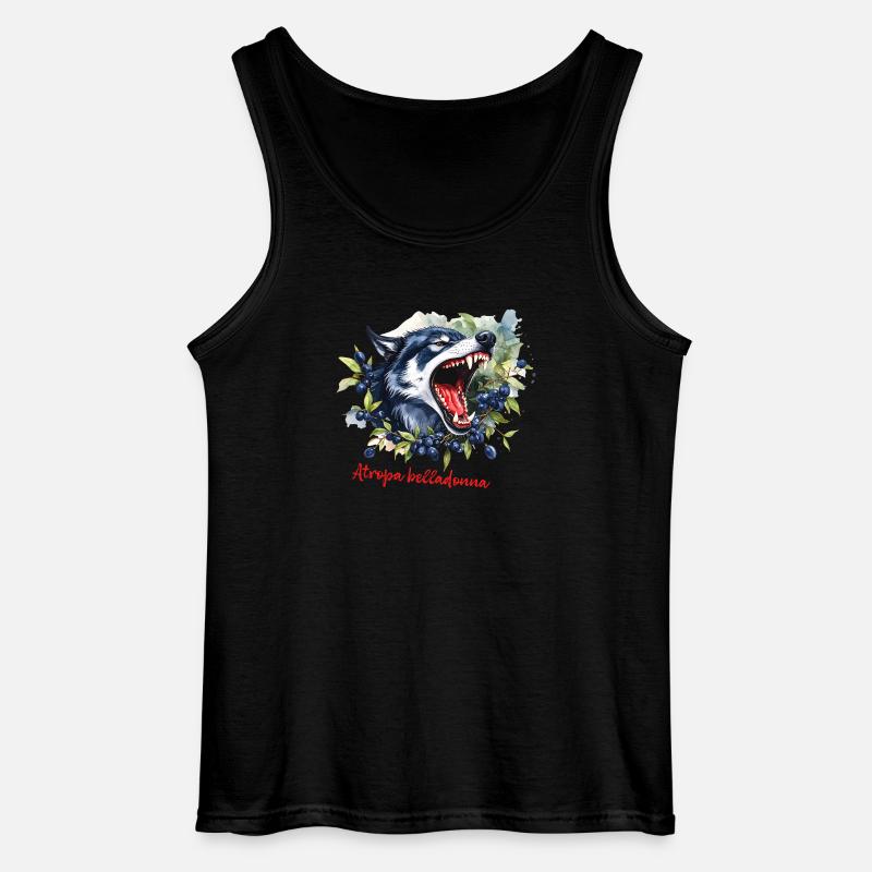 Wolfsbeere – Atropa belladonna - Gildan Männer Tank Top - Schwarz