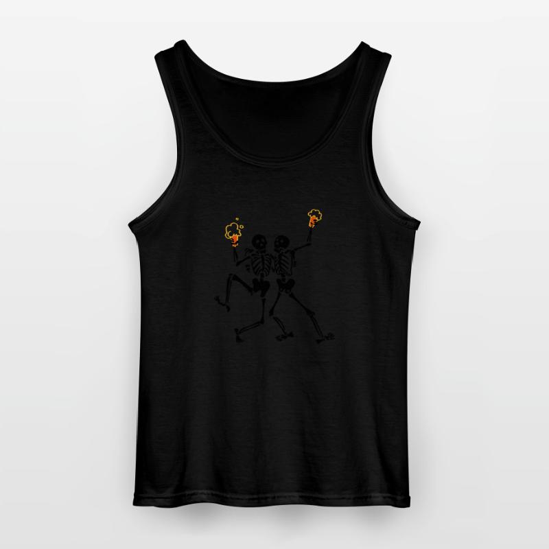 Skeletons doing java Gildan Men’s Tank Top