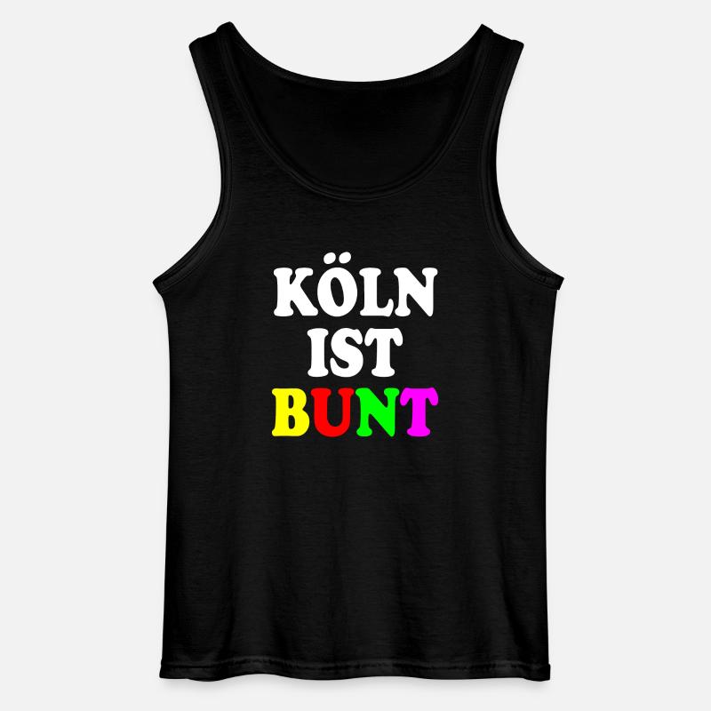 Köln ist bunt - Gildan Männer Tank Top - Schwarz