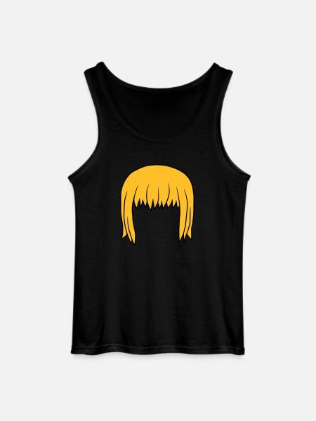 Anime Blonde Bob Hairstyle Bob - Gildan Men’s Tank Top - black