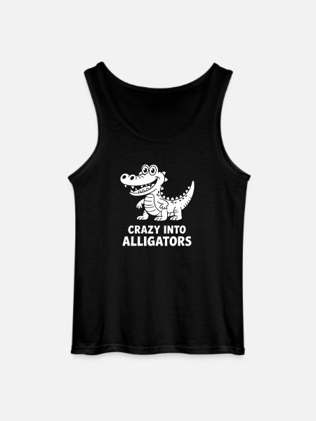 Cute alligator alligators - Gildan Men’s Tank Top - black