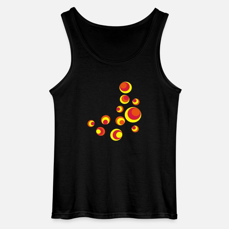 Retro Circles - Gildan Männer Tank Top - Schwarz