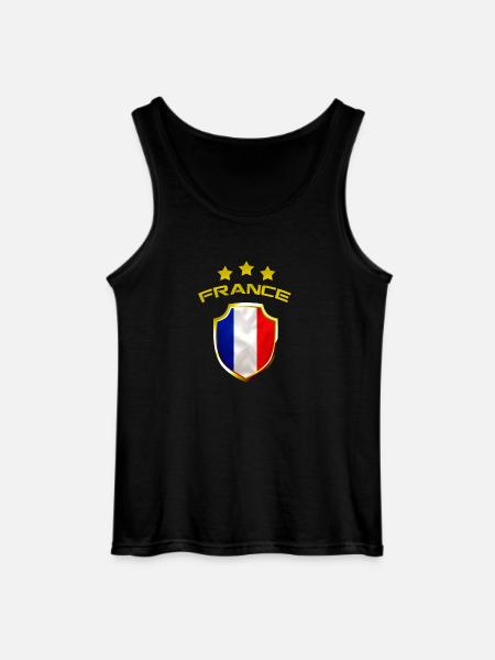 design flag france french - Gildan Men’s Tank Top - black