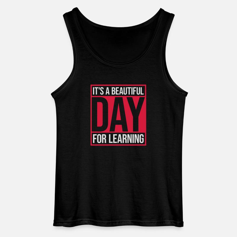 beautiful day for learning - Gildan Männer Tank Top - Schwarz