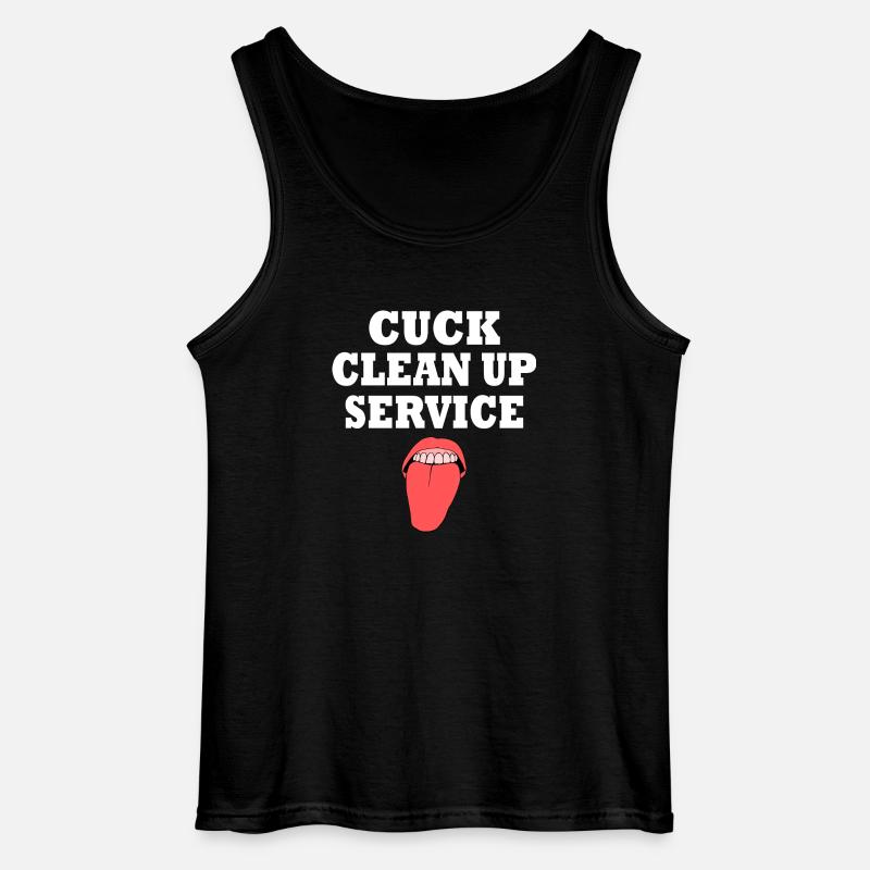 Cuckold cuck clean up service - Gildan Men’s Tank Top - black