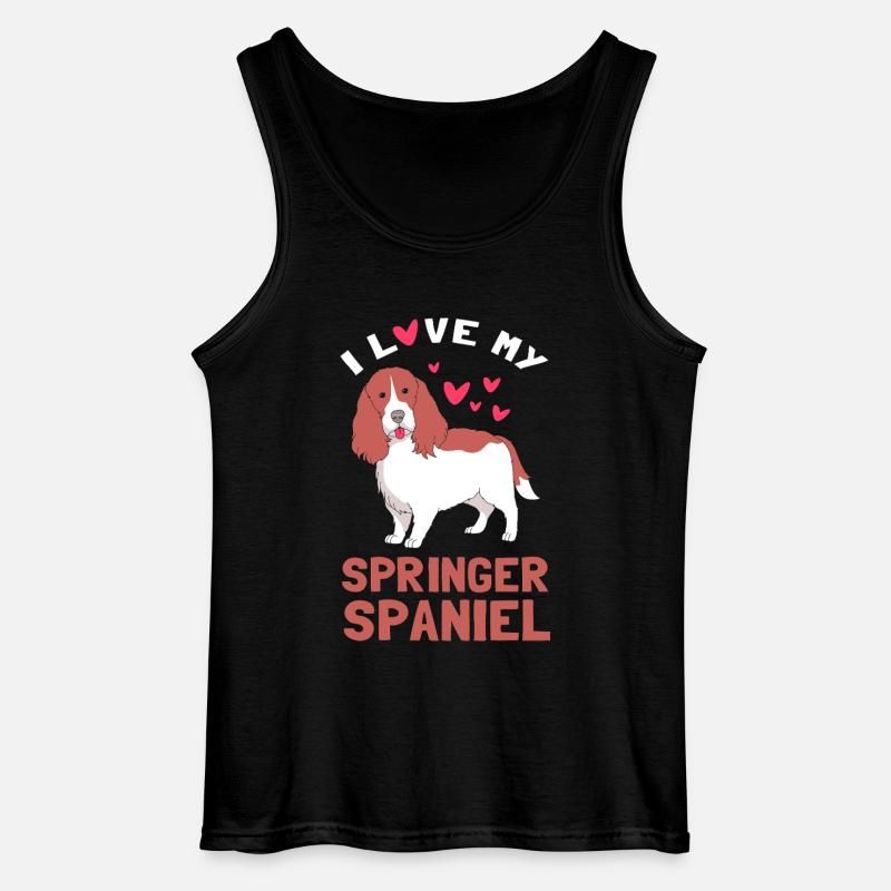 Springer Spaniel Hund - Gildan Männer Tank Top - Schwarz