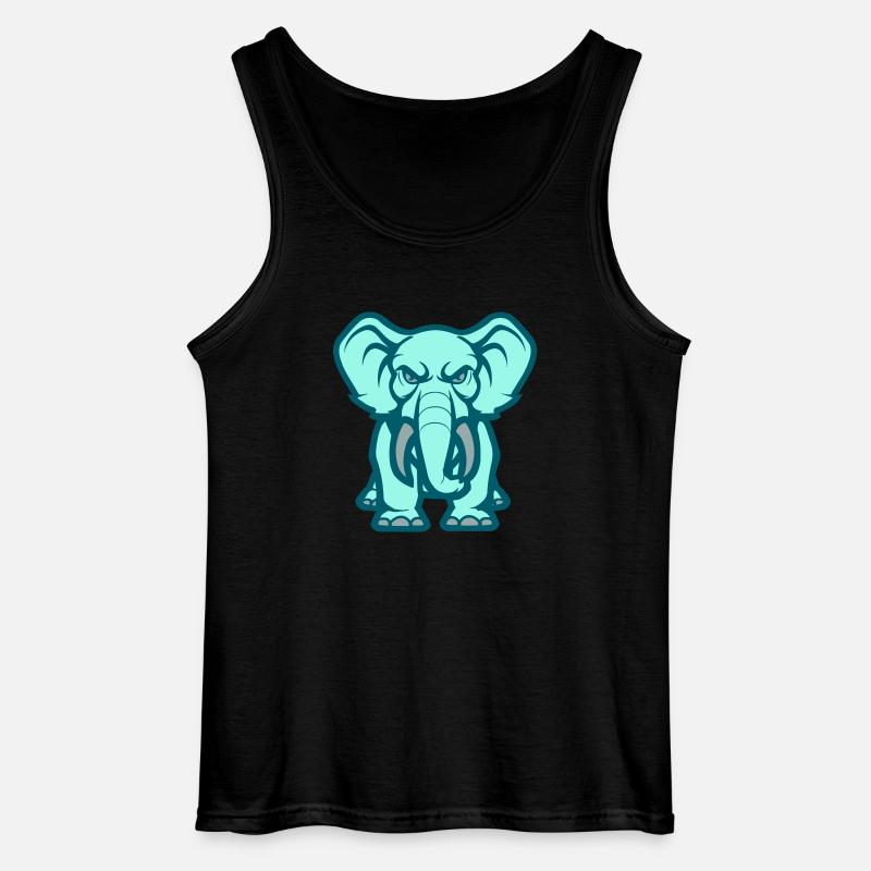 elefant comic - Gildan Männer Tank Top - Schwarz