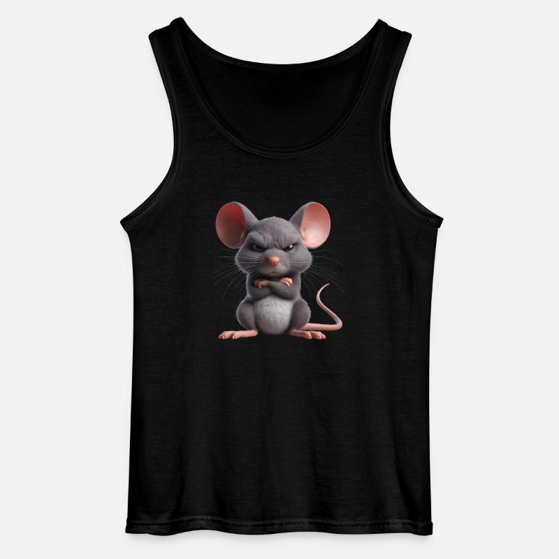 Maus grimmig 1 - Gildan Männer Tank Top - Schwarz