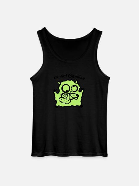 too much vegetables - Gildan Men’s Tank Top - black
