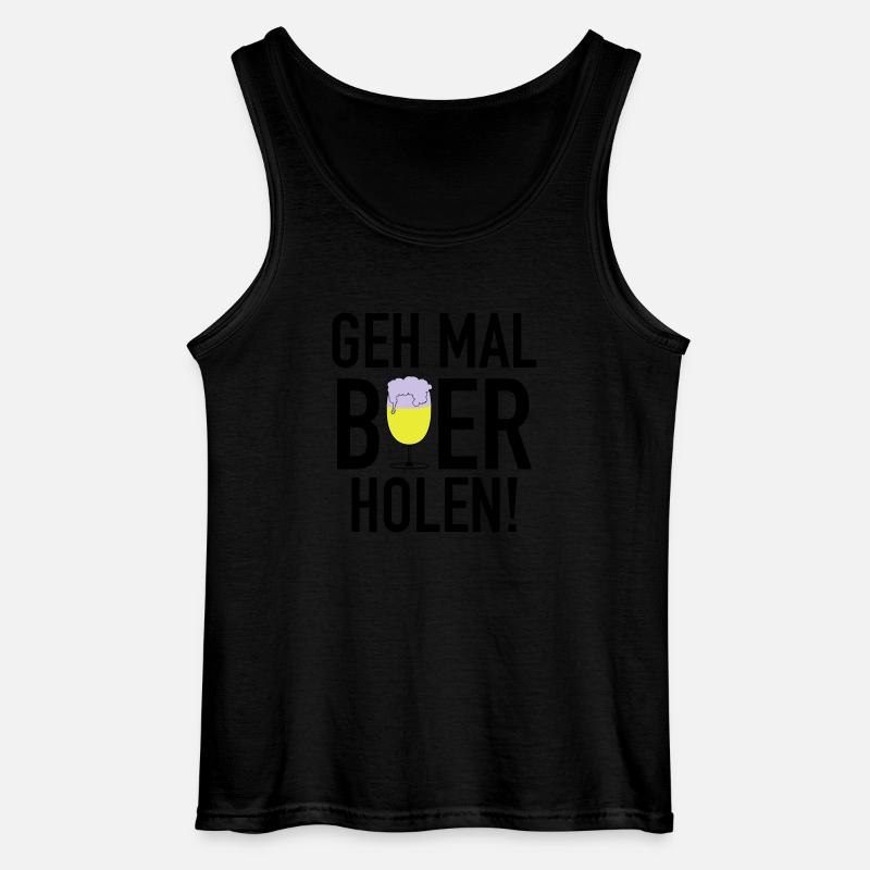 Bier holen 3c - Gildan Männer Tank Top - Schwarz