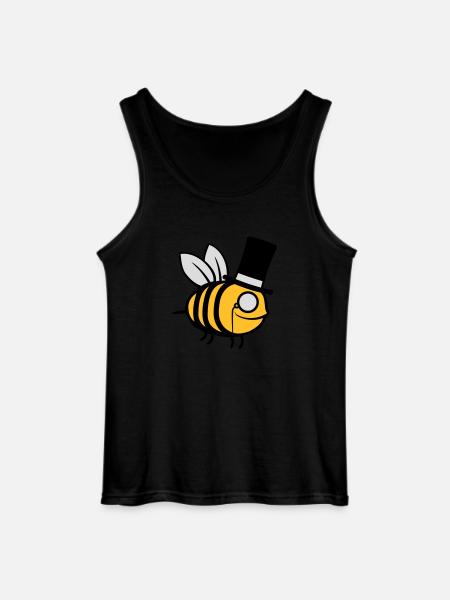 Sir Bee Top Hat - Gildan Men’s Tank Top - black