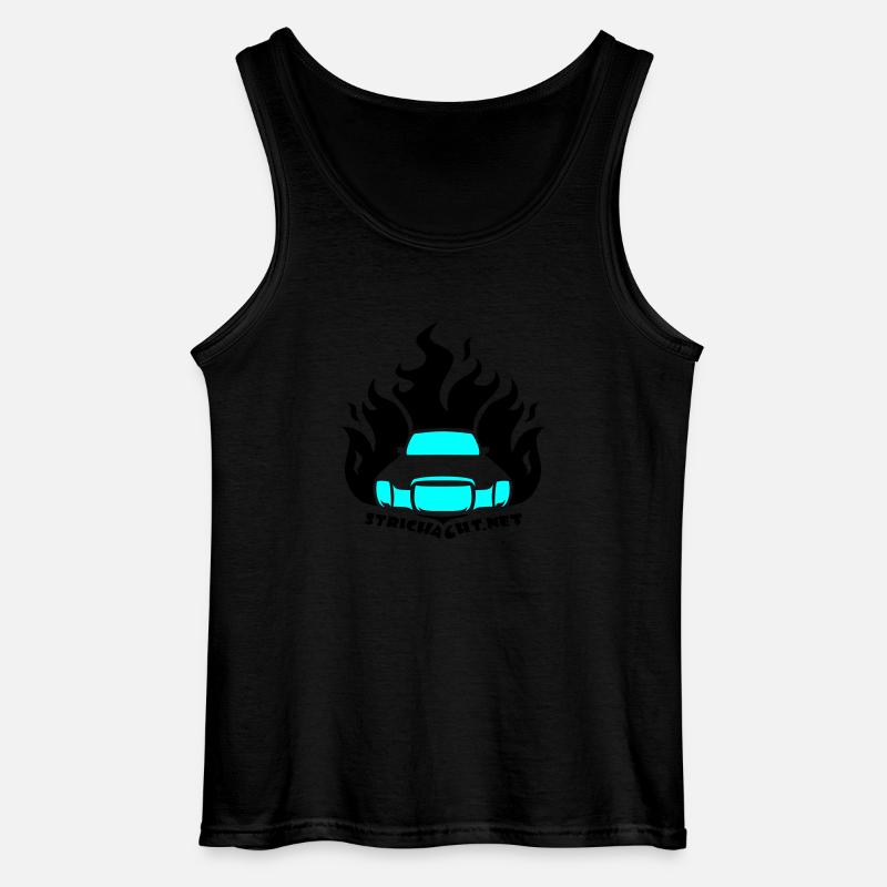 /8 Flame01 2C - Gildan Männer Tank Top - Schwarz