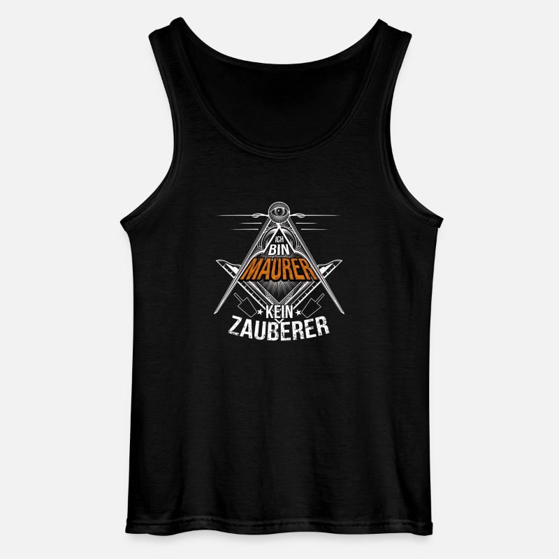 Ich bin Maurer - Gildan Männer Tank Top - Schwarz